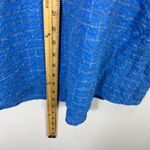 Habitat  Tunic Top Women M Blue Grid Textured Pockets Minimalist Artsy Lagenlook Photo 5