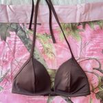 Meshki brown vintage victoria’s secret padded bikini top halter neck Photo 3