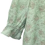 NWT Ivy City Co Hadley Blouse Pistachio Green Floral Lace Trim Collar Size XS Photo 5