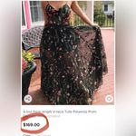 Embroidered Illusion Corset Gown Black Size undefined Photo 2