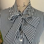 Ming Wang Sleeveless Striped Button Down Black White Blouse Size Large Photo 6