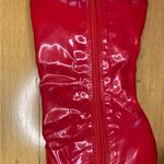 Ellie  Thigh High Red High Heel Boots - Size 7 Photo 2