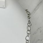 Cookie Lee  Textured Circle Chain Link Necklace Silver Tone 41" Long ✨ Photo 9
