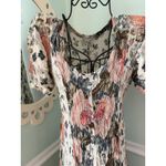 Vtg Starina Rayon Crepe Maxi Dress L Rose Garden Tea Cottagecore Feminine Prarie Size L Photo 2