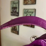 Ted Baker bag in beautiful purple. floral lining with snap closure Photo 8