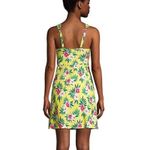 Lands' End Lands’ End Swim Dress Wrap Top Skirt Yellow Tropical Floral Women’s Size 12 Photo 1