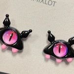 Boutique Y2K Aesthetic Cute Pink Eyes Monster Stud Earrings Photo 2