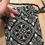 Vera Bradley  | Barcelona 2010 Black White Floral Quilted Pattern Crossbody Bag Photo 9
