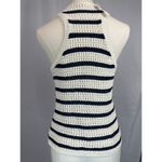 Madewell  100% Cotton Blue/Cream Striped Knit Tank Sweater Size SM Photo 2