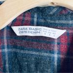ZARA  Plaid Flannel Tunic Shirt Dress size M Photo 12