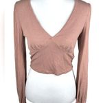 Mittoshop  Pink Ruched Crop Blouse Photo 0