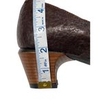 Wolky Brown Textured Leather Mary Jane Heels Size 39 US 8 Retro Twee Orthopedic Photo 8