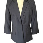 AMANDA WAKELEY Womens Blazer Size US 8 Dark Grey Career Wear Office Chic Gray Photo 0