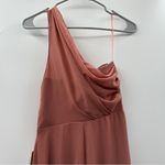 Birdy Grey Kira Chiffon One Shoulder Bridesmaid Maxi Dress Chiffon Desert Rose S Photo 7
