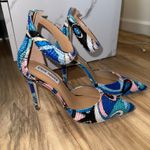 Steve Madden NEW Ele-R Rhinestone Puff Ankle Strap Pumps Heels Blue/Multi Size 8 Photo 2