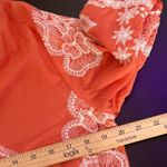 Solitaire  Embroidered BOHO Chic Flare Sleeve Top Orange Size M Floral NEW Photo 10