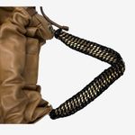 Marni Tan Leather Drawstring Tote with Woven Chain Strap Made in Italy Photo 3