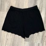 Abercrombie & Fitch  Black Ribbed Lounge Pajama Shorts Sleepwear Lace Trim Size S Photo 4