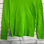 Vintage Lauren Ralph Lauren Lime Neon Green Long Sleeve Shirt Pocket Y2K Preppy Size M Photo 3