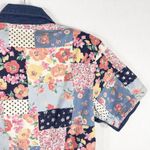 Vintage Rodeo Queen Medium Top Western Patchwork Denim Blue Floral Cropped 295 Size undefined Photo 7