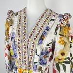 Farm Rio NWOT  Greek Garden Long Sleeve Plunge Neck Cotton Romper Size XS Photo 12