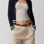 BDG Urban Outfitters Ribbed Knit Zip Up Jacket Sz S Photo 1