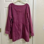Soft Surroundings  Peplum Jacket Button Front Purple Magenta Plus Size 2X Photo 4
