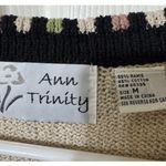 Grannycore‎ Shabby Chic Sweater Vest M Knit button Up Unique Patten Ann Trinity Size M Photo 2