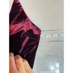 Teeze Me Y2K Womens Velvet Deep V-Neck Slit Long Maxi Dress Red Size 1/2 Vampire Photo 7