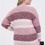 Torrid  Pullover Slouchy V-Neck Tunic Sweater Chunky pink ombre Stripe M/10/00 Photo 7