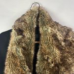 Boutique Tart Collections Black Wool Moto Zip Faux Fur Trim Coat M Size M Photo 2