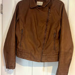 Universal Threads Universal Thread Brown Faux‎ Leather Jacket Women’s Size Medium Photo 0