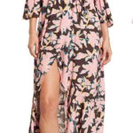 Maaji Floral High/Low Hem Midi Dress Size Medium Photo 0