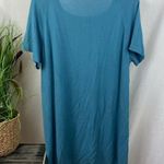 Eileen Fisher  Blue Short Sleeve Crewneck Tee T Shirt Dress XL Photo 1