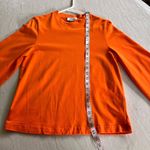 COS  Bell Sleeve Organic Cotton Jersey Long Sleeve Top in Orange Size XS Photo 6
