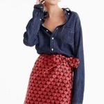 J.Crew Limited Edition Red Heart Print Mini Pencil Skirt Bow Detail Size 0 XS Photo 6