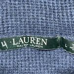 Ralph Lauren Lauren Women's Navy Blue Cowl Neck Waffle Knit Cotton Sweater L Photo 6