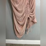 NEW! CLUB L LONDON Blush Pink Maternity Asymmetric Ruched Maxi Dress US 10/UK 14 Photo 9