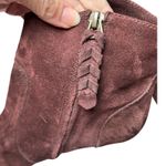 Joie  Burgundy Suede Block‎ Heel Ankle Boots Size 41 (10.5–11) Boho Chic Fall Photo 9