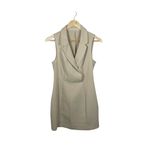 Abercrombie & Fitch Women’s Sleeveless Blazer Mini Dress in Beige Size SP Photo 1