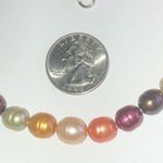 Honora 925 Genuine Cultured Freshwater Elegant Multicolor Pearl Necklace Pink Photo 1