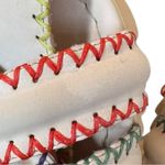 Farm Rio Farm‎ Rio Zigzag Stitch Vegan Leather Cross Strappy Sandals 9 Light Pink Photo 8