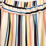 Lost + Wander New Colorful Striped Shorts Ruffle Trim Ivory Multi Photo 9