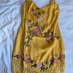 Urban Outfitters Carmen Embroidered Fringe Sleeveless Mini Dress in Yellow - XS Photo 8
