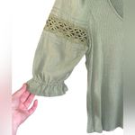 Free People  Something Special with sage green puff sleeves Photo 3
