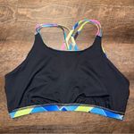 FILA  Colorful Geometric Blue/Pink/Yellow Sports Bra Women’s Size XL Photo 4