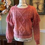 Frye & Co. Women’s Sueded Rosewood Fringe Pullover Pink Sweater Size XS NWT Photo 0
