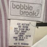 NWT Bobbie Brooks Vintage Red & White Striped Long Sleeve Button Front Blouse Size XL Photo 4