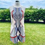 Venus Sleeveless Halter Neck Mini Dress Geometric Pattern Photo 1