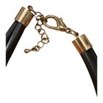 None double-deck steampunk choker necklace with gold-colored spring tube chain black Photo 3